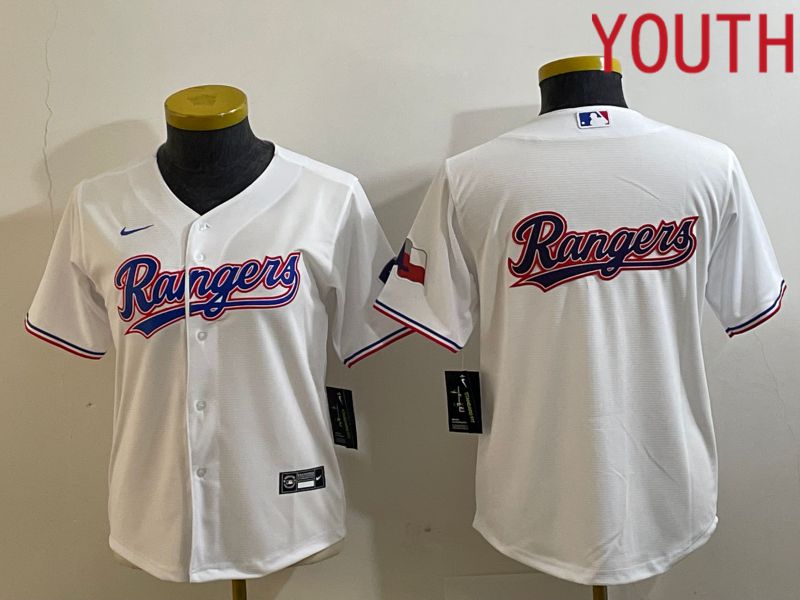 Youth Texas Rangers Blank White Game Nike 2023 MLB Jersey style 4->->Youth Jersey
